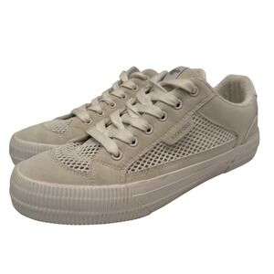 Rocket Dog Womens Cream Mesh Suede Low Top Sneakers Shoes Size 10